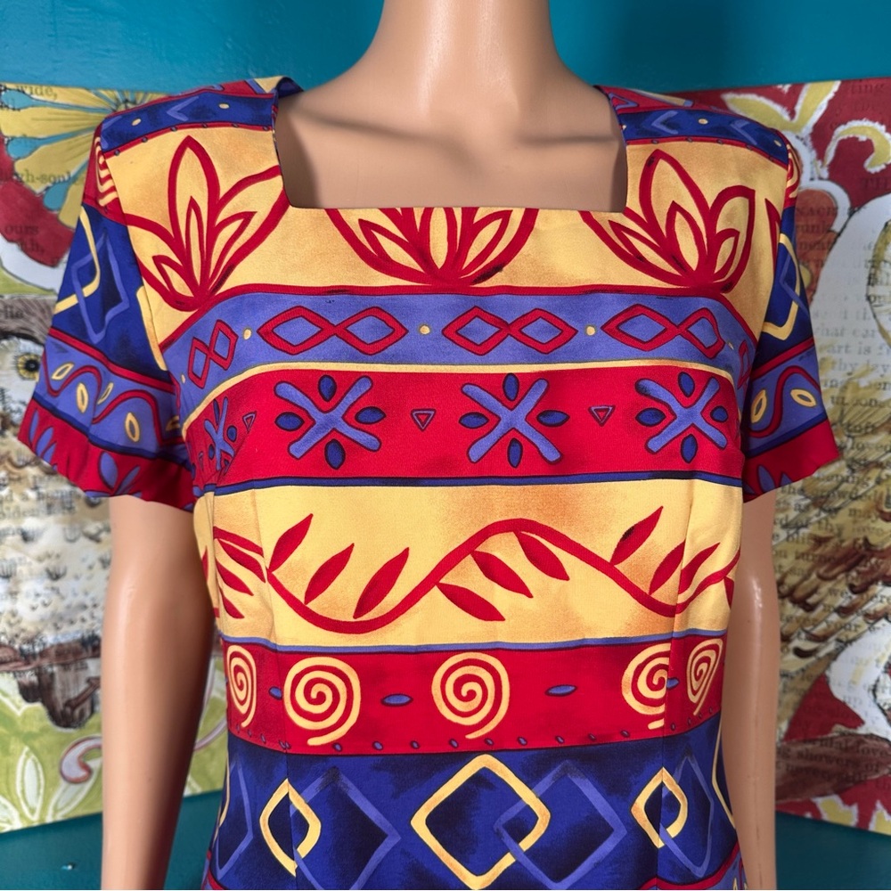 Sag Harbor Dress Geometric Print - Picture 2 of 8